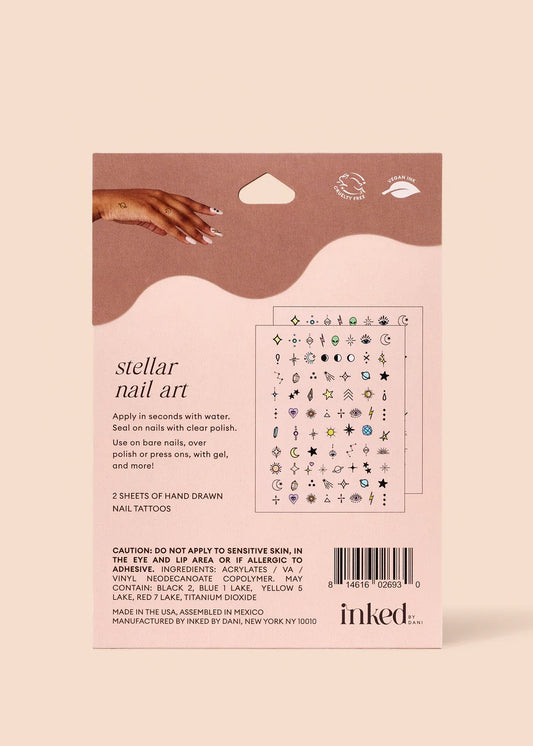 Stellar Nail Art Húðflúr