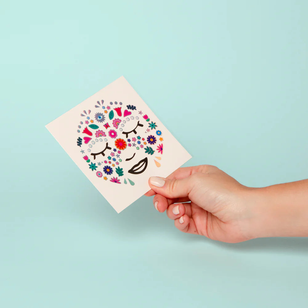 Flower Face Stickers